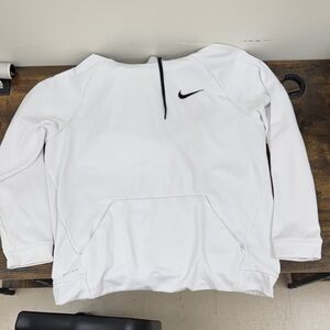 Nike White Pullover with Black Swoosh